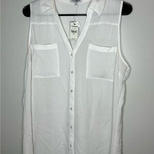 Express Classic White Button-Up Shirt